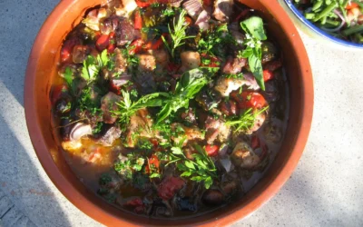 Geschmortes Kaninchen auf spanische Art