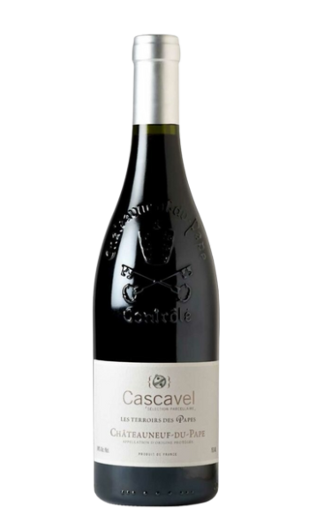 Châteauneuf du Pape Les Terroirs des Papes* von der Maison Cascavel in Südfrankreich.