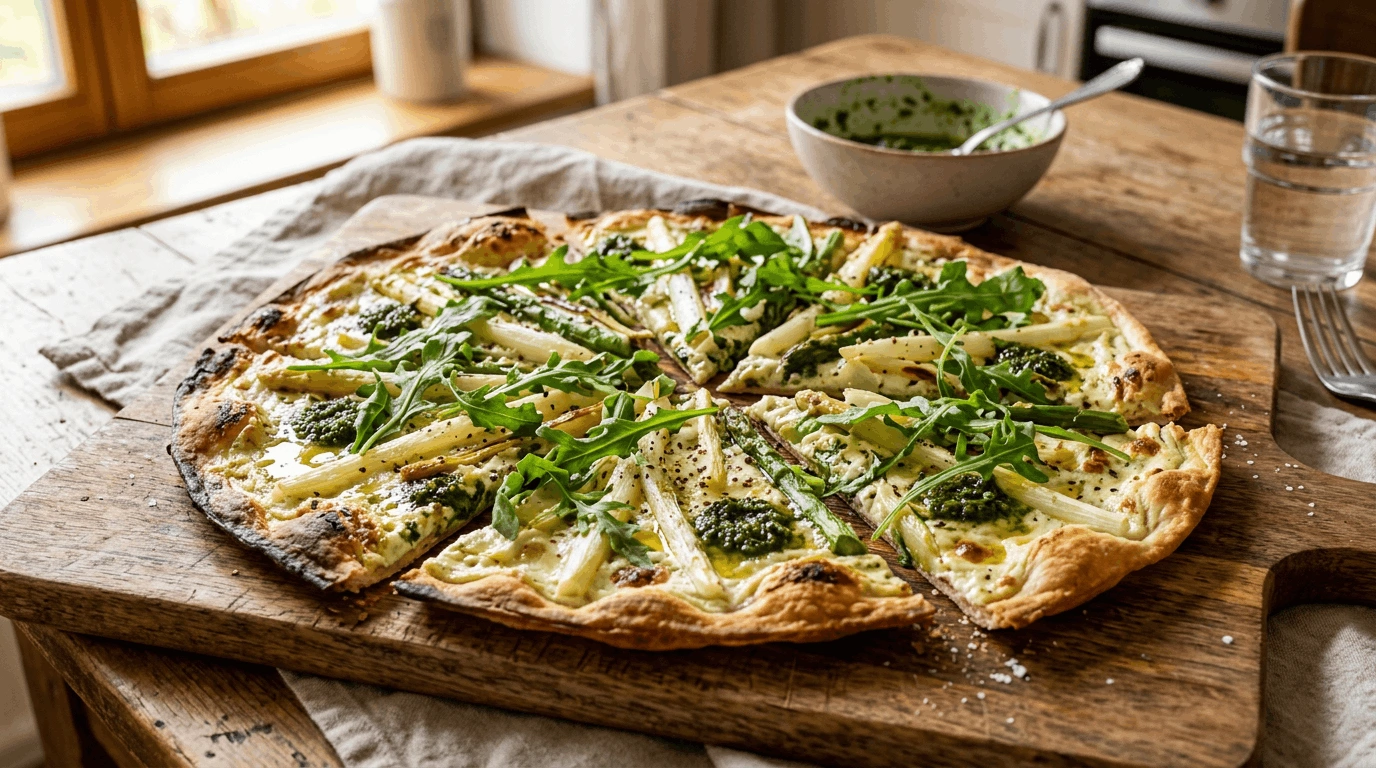 Weinhelden Rezept Spargel Flammkuchen