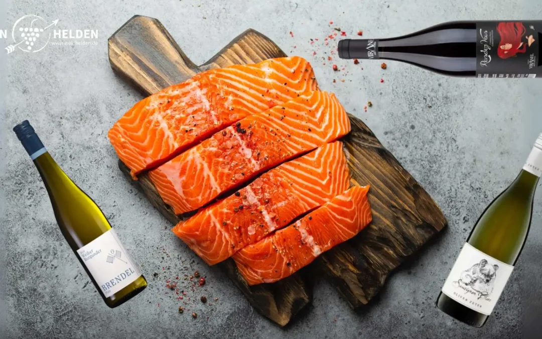 Lachs und Wein